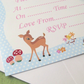 Cartes invitations Bambi Land