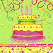 serviettes papier Birthday Cake