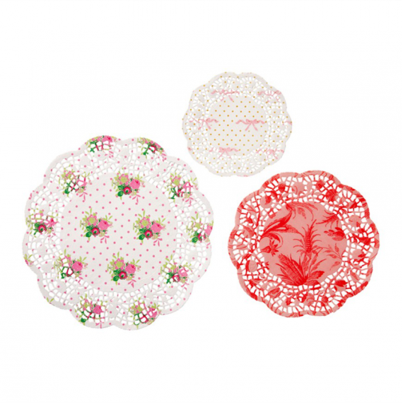 200Pcs Napperons Ronds 3.5" Dia Multicolores Pour Vaisselle