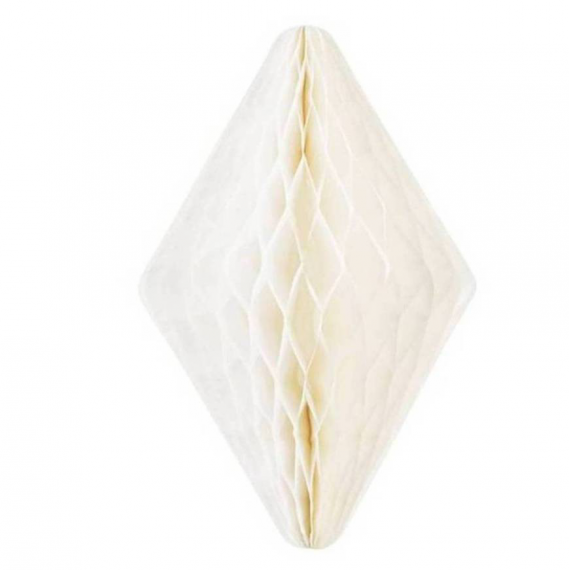 Décoration cristal papier blanc - 50 cm
