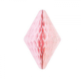 Décoration cristal papier rose - 30 cm