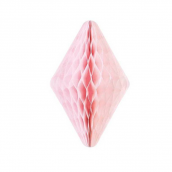Décoration cristal papier rose - 30 cm