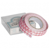 Ruban masking tape tissu vichy rose