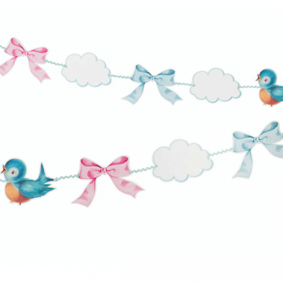 Guirlande baby shower birdy pastel
