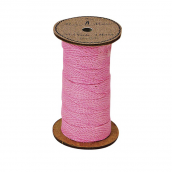 Bobine ruban corde coton rose