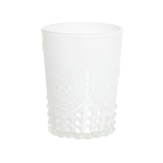 vase verre opaline white