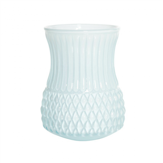 Vase verre arty opaline aqua