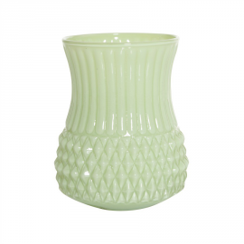 Vase verre arty opaline green