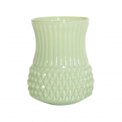 Vase verre arty opaline green
