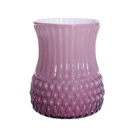 Vase verre arty opaline violet