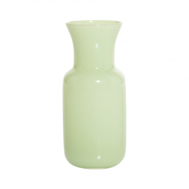 Vase verre claudine opaline green