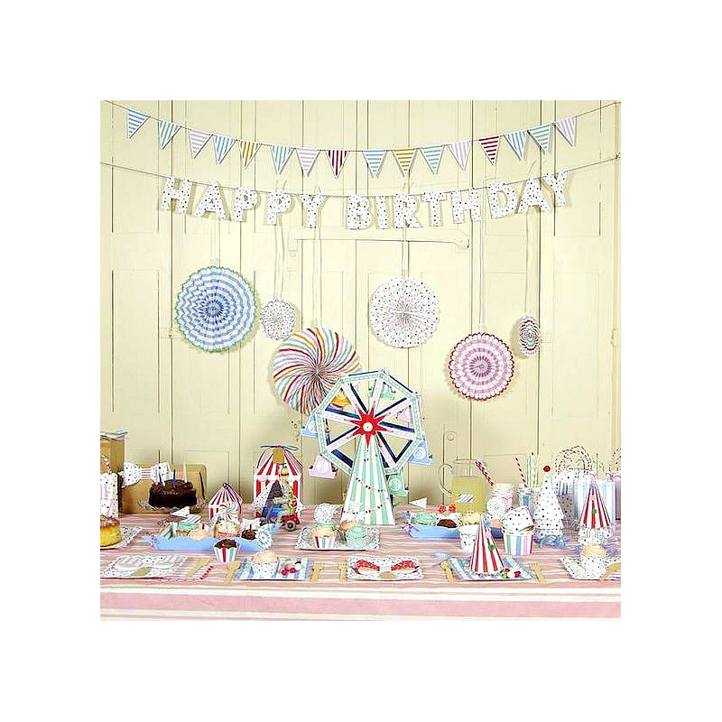 Topper cake carrousel manège fête foraine + prénom et âge décoration pour  gâteau pailleté - Un grand marché