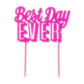 Cake topper best day pink
