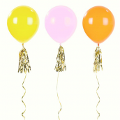 Ballons color géants et pompoms or