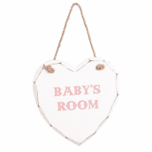 Pancarte Coeur baby's room rose