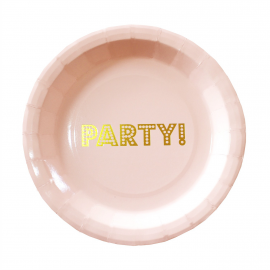 Assiettes party rose so chic