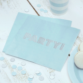 Serviettes papier party bleu