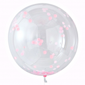 Ballons géants confettis rose