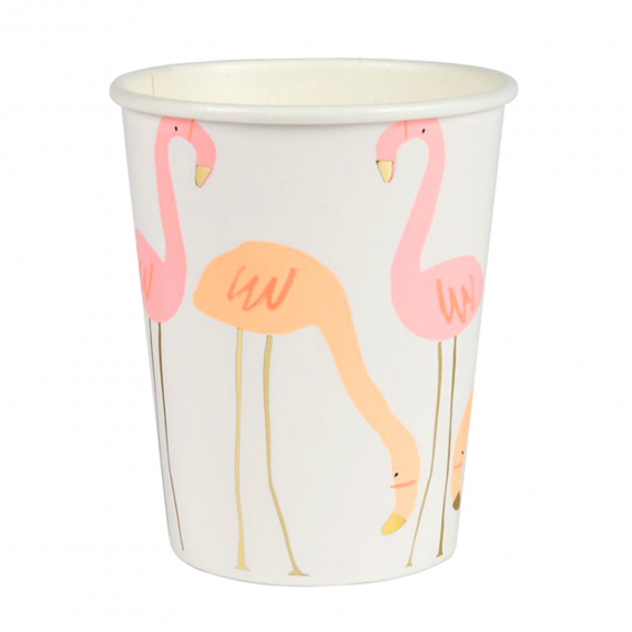 Gobelets flamant rose chic