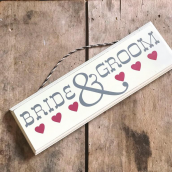 Pancarte rétro Bride & groom