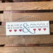 Pancarte rétro Bride & groom