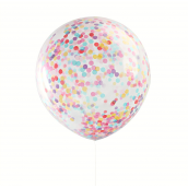 Ballons XXL confettis multicolores