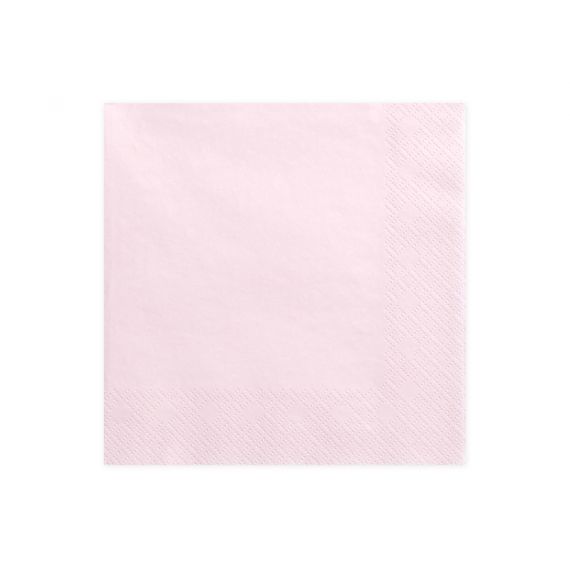 Serviettes de table rose poudré clair